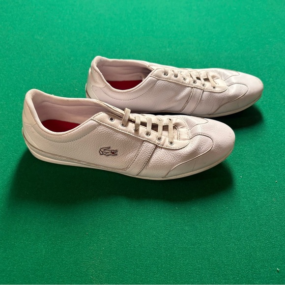 B1 / Lacoste White Sneakers for Women with Elastic Lases - Picture 1 of 10